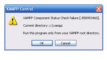 Error: XAMPP Control