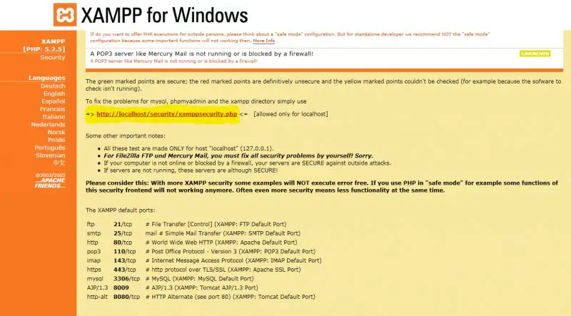 XAMPP for windows