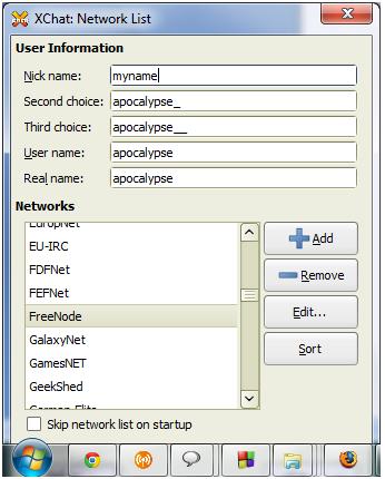 Xchat Network List