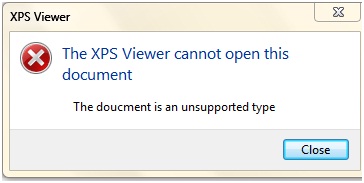 The document is an unsupported type