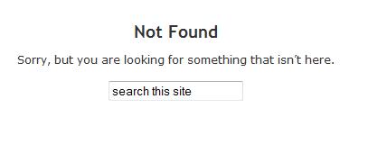 search this site not found