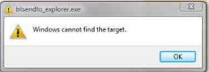 Windows cannot find the target