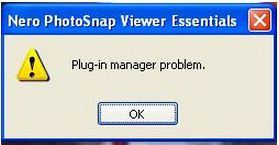 Nero PhotoSnap Viewer Essential-Plug-in manager problems