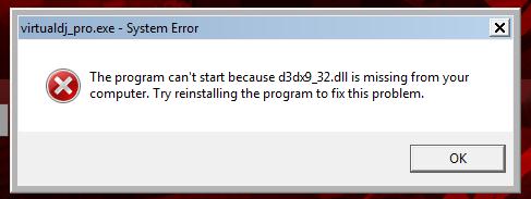 Virtual Dj Directx Error