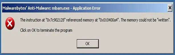 Application error