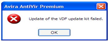 VDF update kit failed