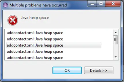 Java heap space