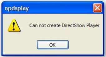 Npdsplay Cannot Create Directshow Player