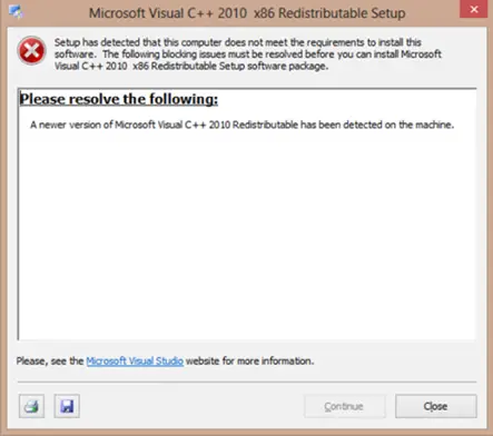 Microsoft Visual C++ 2010 x86 Rsdistributable Setup