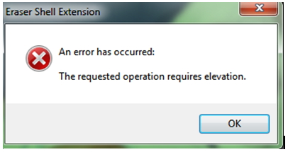 An error has occurred: The requested operation requires elevation.