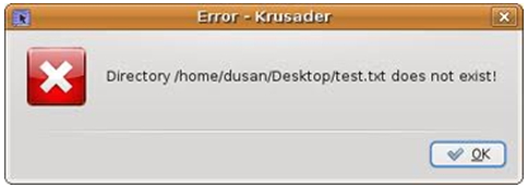 Error  Krusader