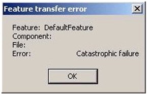 Error: Catastrophic failure