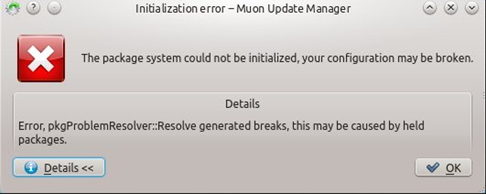 Initialization error Muon update Manager