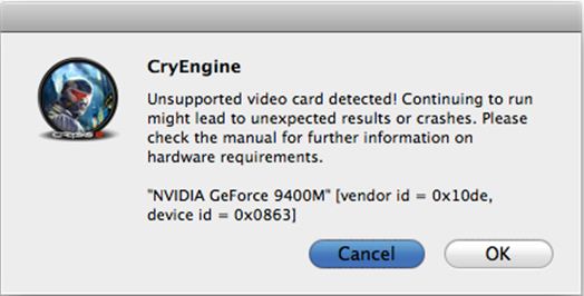 Unsupported video card detected!