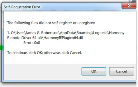 Self-Registration Error