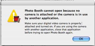 the camera is in use by another application