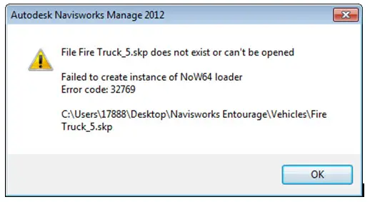 Failed to create instance of NoW64 loader Error code: 32769