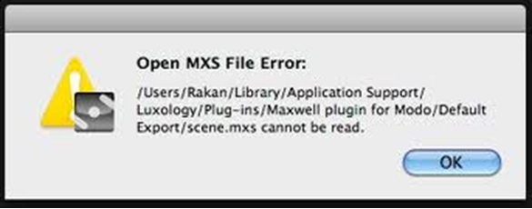 Open MXS File Error