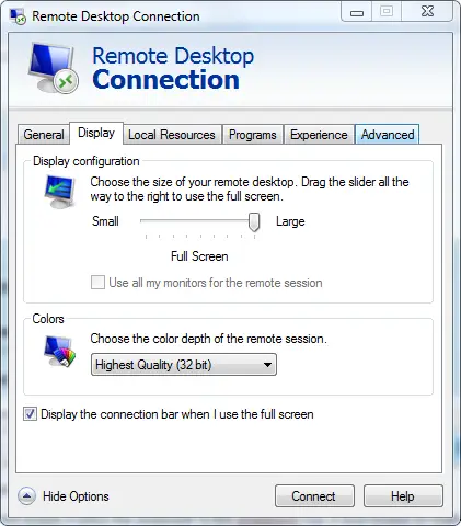 Remote Desktop Connection