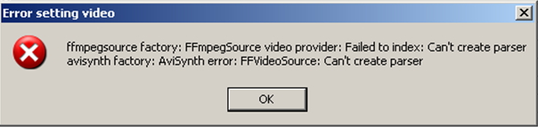 Error Setting video