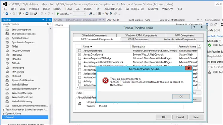 COB_TFSBuildToolsCOB.Cl.dlll’ that can be placed on the toolbox
