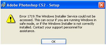 The windows installer service could not be accessed.