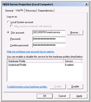  MEDV-server-properties-settings-window