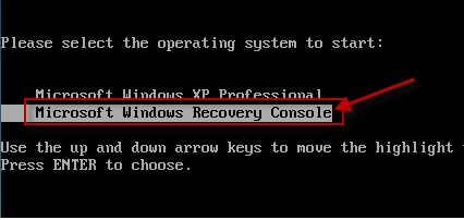 Microsoft-Windows-Recovery-console-prompt