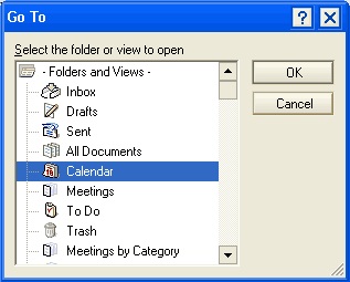 Open-calendar-from-mail-through-go-to-menu