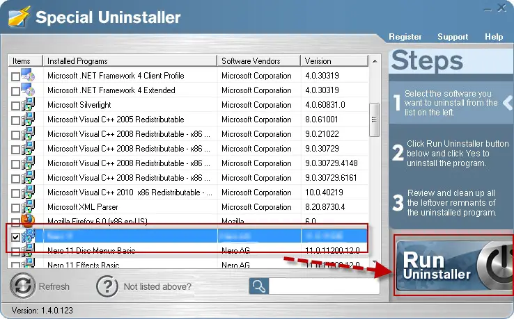 Special-uninstaller-window-to-remove-software