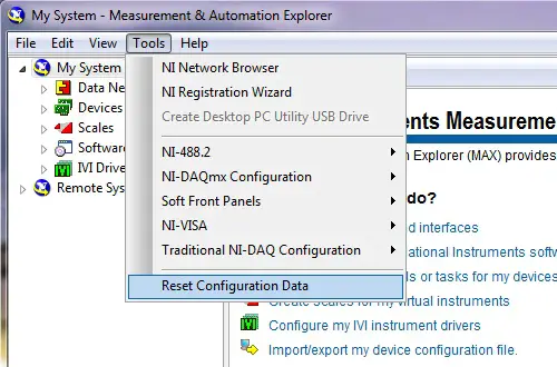 Reset-Database-Configuration-Data-using-Tools-menu