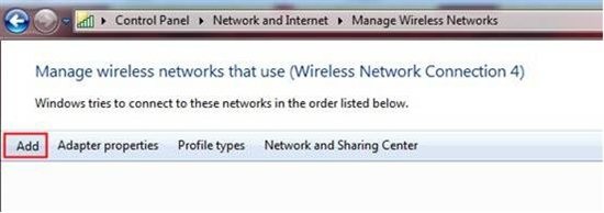Window-for-adding-wireless-network