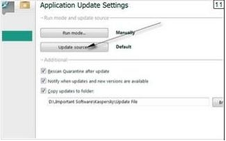 Manually Configure the update settings