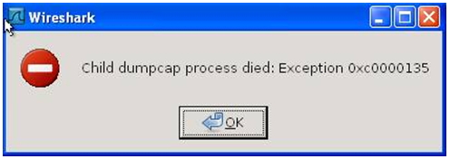 Child dumpcamp process died: Exception 0×c0000135