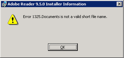 Adobe reader 9.5.0 Installer error