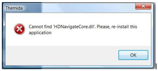 Cannot find ‘HDNavigateCore.dll’. Please, re-install this application