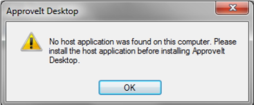 No Host Application Found