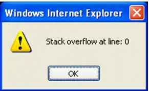 Stick overflow at line 0