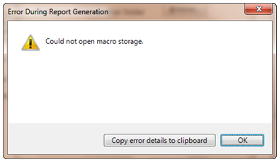 Macro Storage Error