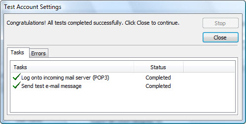 Log onto incoming mail server