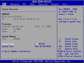 control system on BIOS (Basic Input Output System)