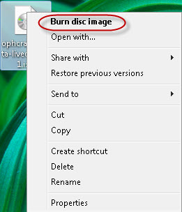 burn disk image