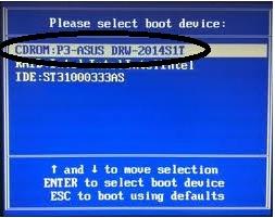 Select Boot Device