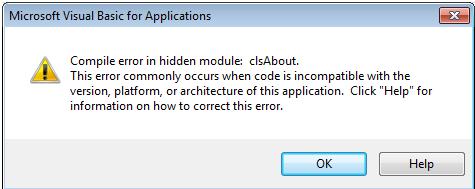 word compile error in hidden module thisdocument