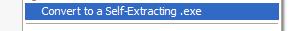 Select "Convert to a Self-Extracting .exe"