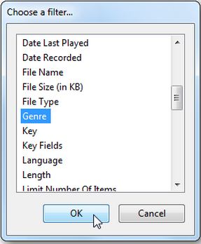 filter dialog box with all the criteria
