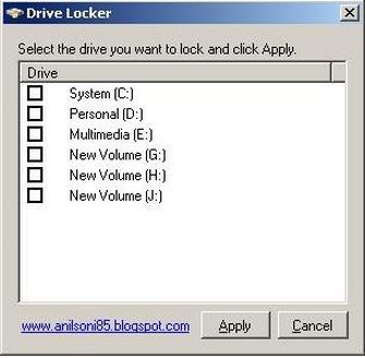 DriveLocker is a free windows tool that allows you to hide drives from view on your computer
