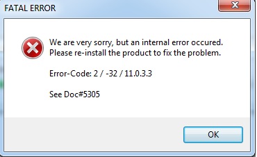 imtoo video converter error message