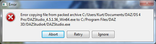 error copying file from packed archive zbrush
