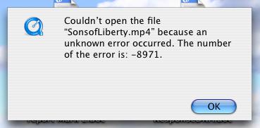 error de reproductor Quicktime 8971